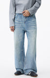 Streetwear Washed Cat Whisker Loose Denim Jeans