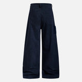 Workwear Embroidered Wide Leg Cargo Pants