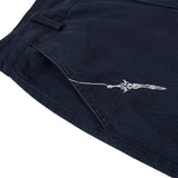 Workwear Embroidered Wide Leg Cargo Pants