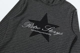 DAXUEN Grey long-sleeve knitted cardigan with star graphic