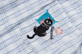 DAXUEN Hooded short-sleeved shirt with cat embroidery