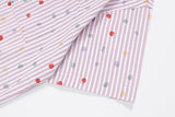 DAXUEN Pastel polka dot embroidered button-up shirt