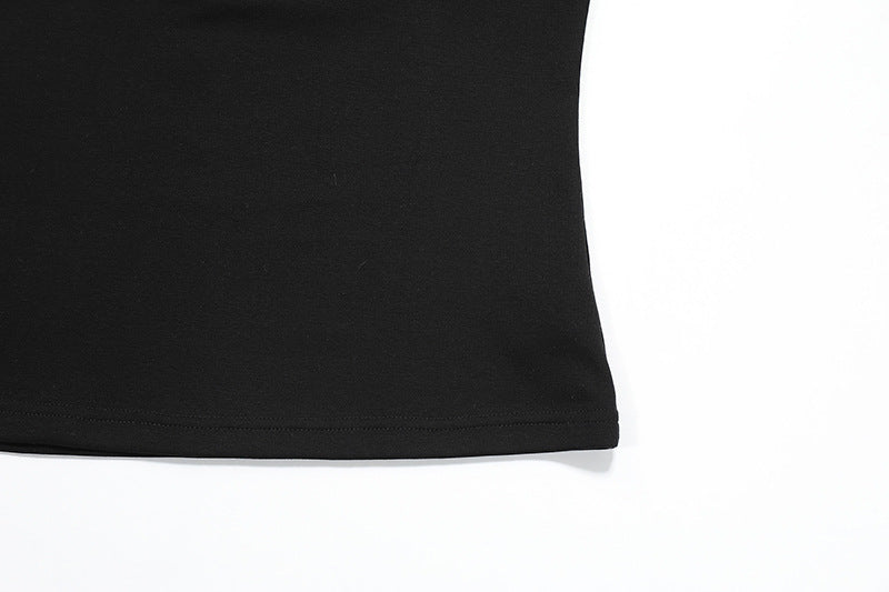 DAXUEN Leopard star graphic t-shirt with gothic text