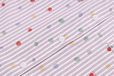 DAXUEN Pastel polka dot embroidered button-up shirt