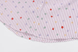 DAXUEN Pastel polka dot embroidered button-up shirt