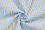 DAXUEN Light blue short-sleeved striped shirt with puppy embroidery