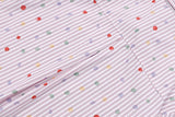 DAXUEN Pastel polka dot embroidered button-up shirt