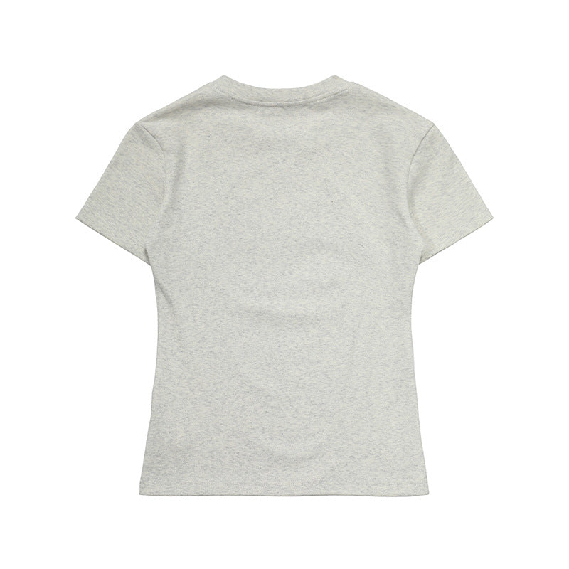 DAXUEN Leopard print star graphic short-sleeved t-shirt