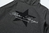 DAXUEN Fitted long-sleeved turtleneck top with star graphic