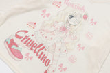 DAXUEN Anime girl graphic long-sleeve V-neck top