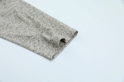 DAXUEN Light grey heathered long-sleeved Henley shirt