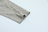 DAXUEN Light grey heathered long-sleeved Henley shirt
