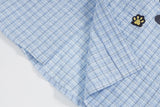 DAXUEN Cat embroidered plaid short sleeve shirt