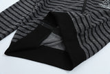 DAXUEN Hooded zip-up jacket with stripes and kangaroo pocket