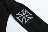 DAXUEN Long sleeve hooded top with geometric graphics