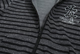 DAXUEN Striped hooded zip-up jacket