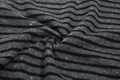 DAXUEN Striped hooded zip-up jacket