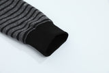 DAXUEN Striped hooded zip-up jacket