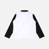 DAXUEN Retro long sleeve polo shirt with diagonal stripe
