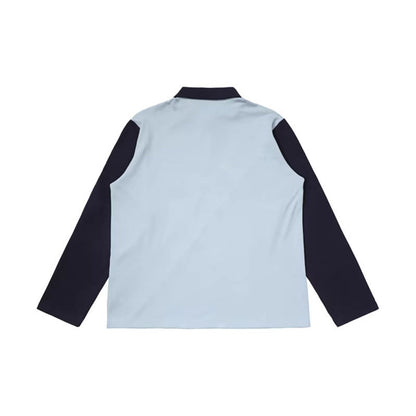 DAXUEN Retro long sleeve polo shirt with diagonal stripe
