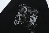 DAXUEN Graphic long sleeve t-shirt with text and designs