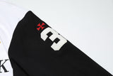 DAXUEN Retro long sleeve polo shirt with diagonal stripe