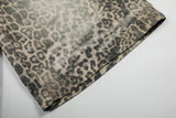 DAXUEN Faded leopard print wide-leg culottes