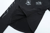 DAXUEN Cropped hooded jacket with graphic prints
