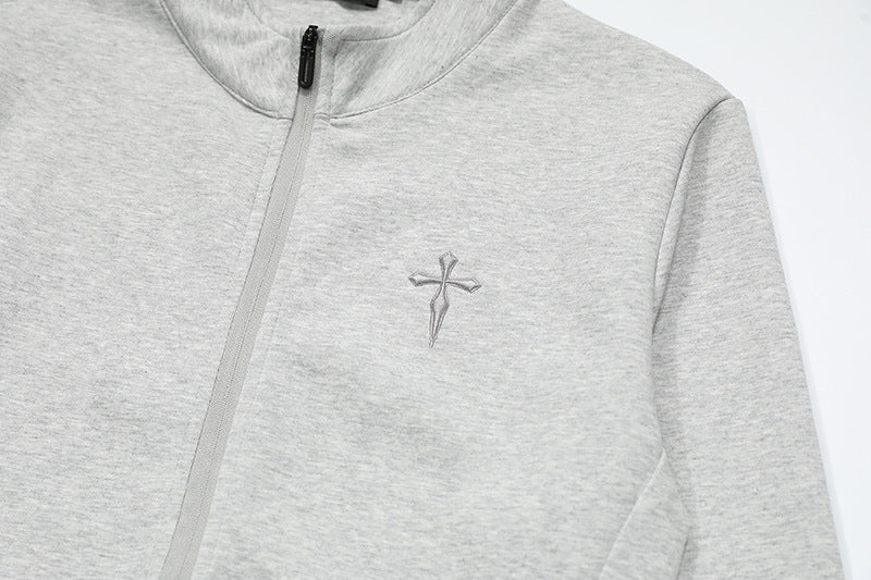 DAXUEN Sleek zip-up athletic jacket with embroidered logo