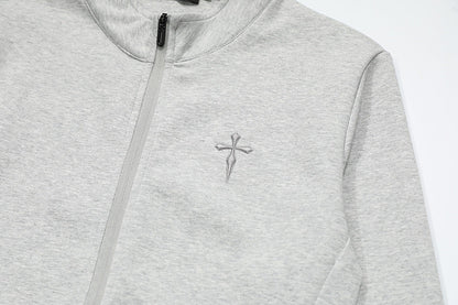 DAXUEN Sleek zip-up athletic jacket with embroidered logo