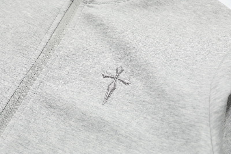 DAXUEN Sleek zip-up athletic jacket with embroidered logo