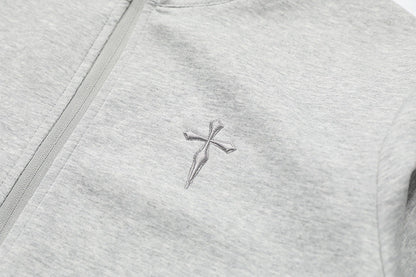 DAXUEN Sleek zip-up athletic jacket with embroidered logo