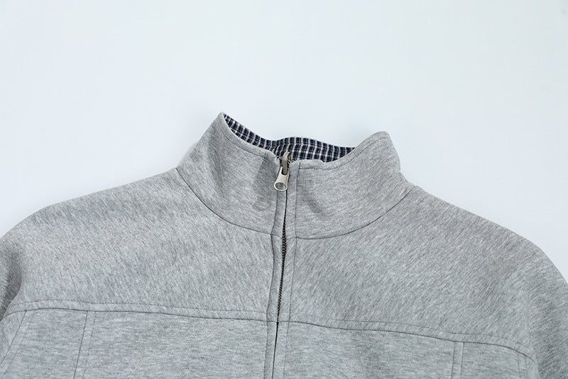 DAXUEN Deconstructed bomber jacket with ribbed cuffs and collar