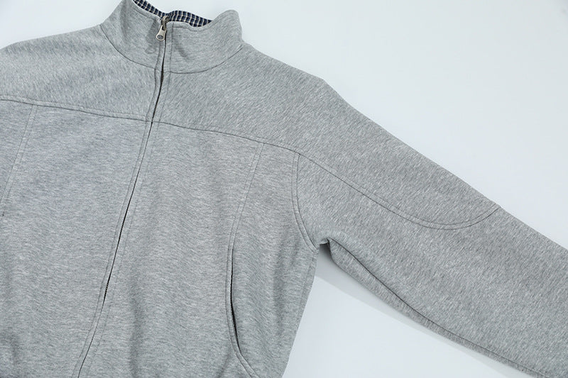 DAXUEN Deconstructed bomber jacket with ribbed cuffs and collar