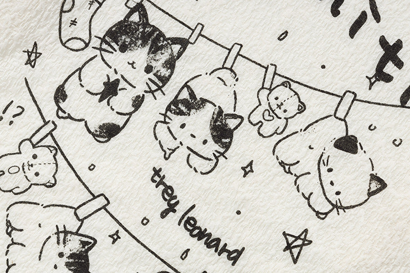 DAXUEN Monchiti Cartoon Cats Long Sleeve Top