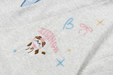 DAXUEN Playful hooded top with cartoon embroidery and striped details