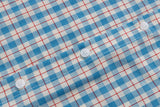 DAXUEN Checkered short-sleeved button-up shirt with embroidered details