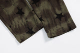 DAXUEN Long-sleeve raglan top with camouflage sleeves and star print