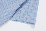 DAXUEN Plaid short-sleeved shirt with dog embroidery