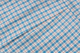 DAXUEN Checkered short-sleeved button-up shirt with embroidered details