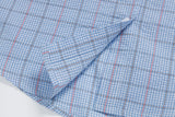 DAXUEN Plaid short-sleeved shirt with dog embroidery