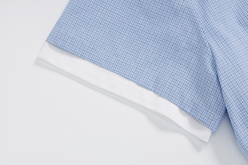 DAXUEN Relaxed-fit short-sleeved collared shirt