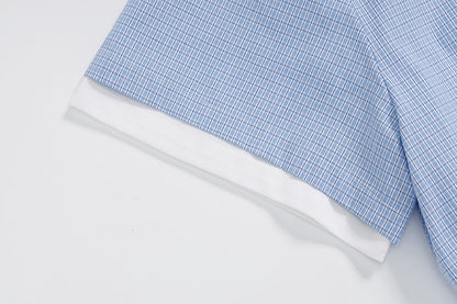 DAXUEN Relaxed-fit short-sleeved collared shirt