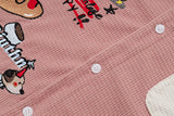 DAXUEN Short-sleeve button-up shirt with dog embroidery