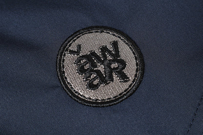 DAXUEN Deconstructed bomber jacket in navy blue and black
