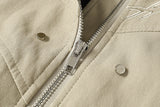 DAXUEN Embroidered bomber jacket in black and beige