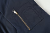 DAXUEN Deconstructed bomber jacket in navy blue and black