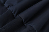 DAXUEN Deconstructed bomber jacket in navy blue and black