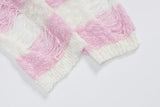 DAXUEN Long-sleeved knitted sweater with cat graphic