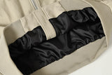 DAXUEN Embroidered bomber jacket in black and beige